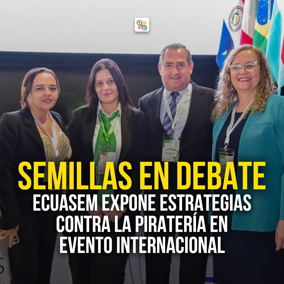 🌱 #Semillas certificadas y trazabilidad: claves que <a href="/Ecuasem/">Ecuasem</a> compartió en el VI Congreso Paraguayo de Semillas 2025 para combatir la piratería y mejorar la productividad agrícola.
🔗 tinyurl.com/25dstts3
#AgriculturaSostenible #SemillasCertificadas