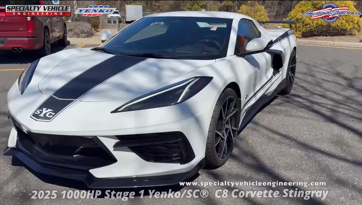 SVE_CARS's tweet photo. 2025 1000HP #StageI #YENKO/SC® #Corvette #Stingray #convertible
#YENKOCorvette
#SpecialtyVehicleEngineering #vette
#nitto #brembo
#YenkoSC
#speedaddict #Performance
#chevylove #chevrolet
#dupontregistry
#nittotires #chevylove
#cars #brembobrakes #mondaymotivation https://t.co/ikVPQDX4Ol