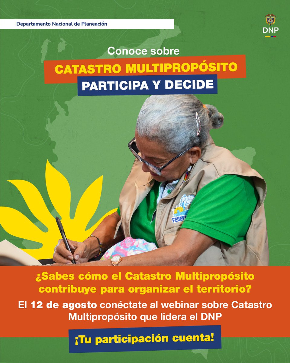 💻Mañana, conéctate al webinar: Diálogo social y #CatastroMultipropósito.

Junto a expertos de <a href="/DNP_Colombia/">Departamento Nacional de Planeación</a>, <a href="/MinHacienda/">MinHacienda</a>, <a href="/DANE_Colombia/">DANE Colombia</a> y <a href="/Supernotariado/">Supernotariado</a> responderemos todas tus dudas sobre la implementación de esta política pública. 

🕐9:00 a.m.
🔗#EnVivo por: