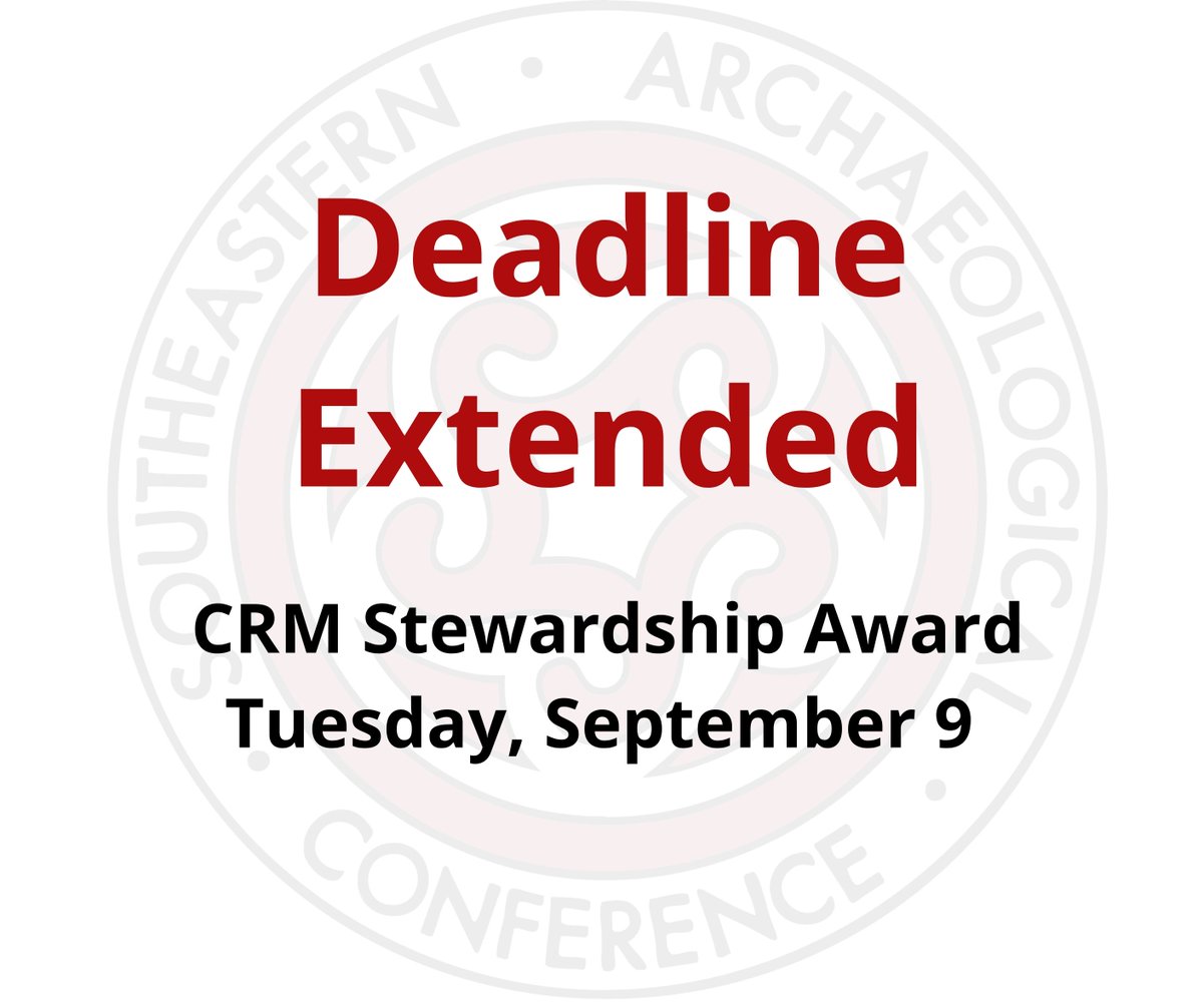 #deadline #award #crm

The Deadline for the CRM Stewardship Award nominations has been extended to September 9. Self-nominations are encouraged!

buff.ly/AQJJoWx