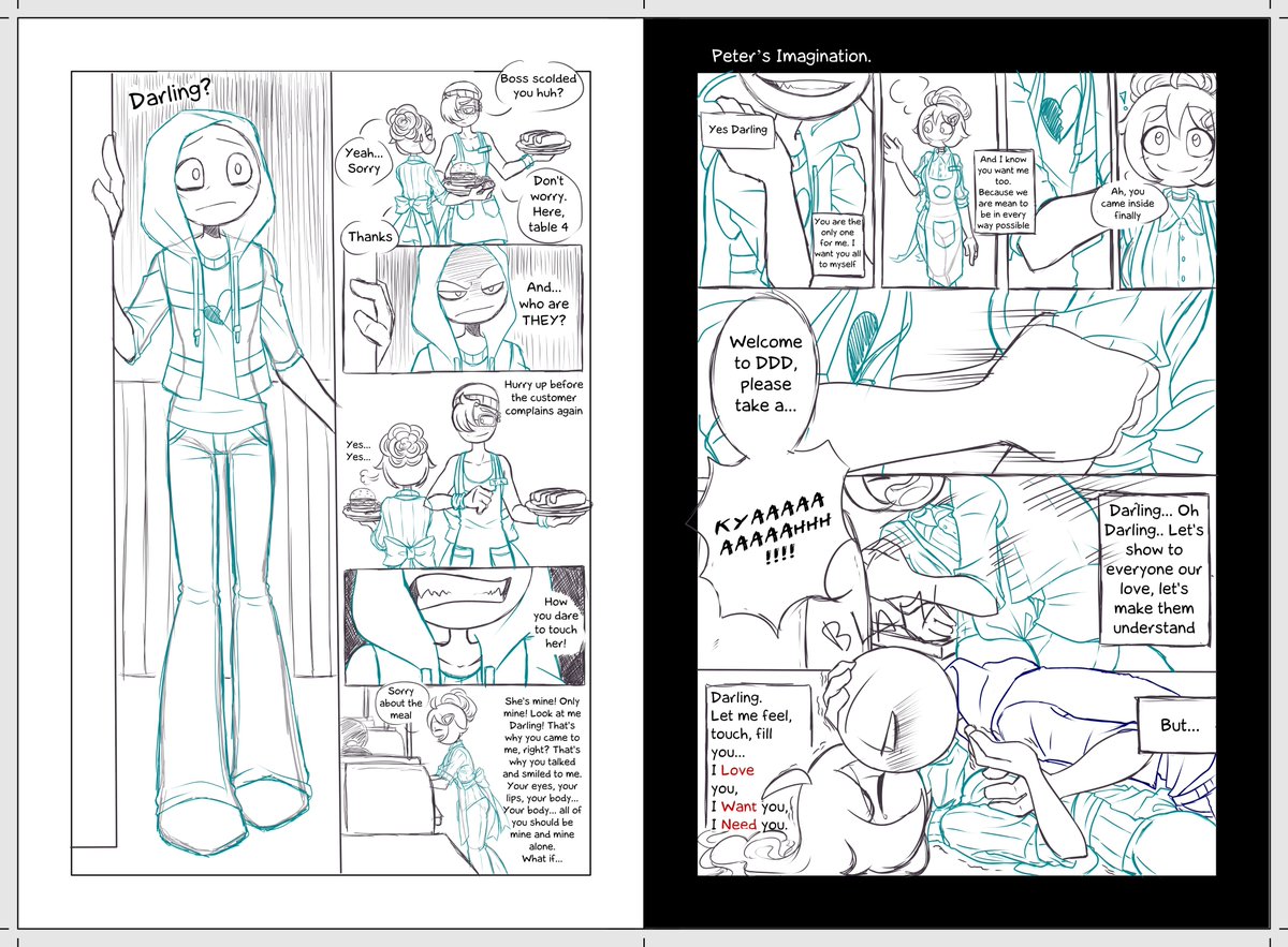 JusJusIne1's tweet photo. I made you wait a bit but I was all excited with my YB commissions that left this a bit aside 🫣. But YBAL is back!! 🫡 Pages 7 and 8 are here for if you were waiting them! 🩷🩵
#YourBoyfriendGame #YourBoyfriendPeter #peterdunbar #YB #PeterxYN #YBYN #YNOC https://t.co/zFcDHPEMZD
