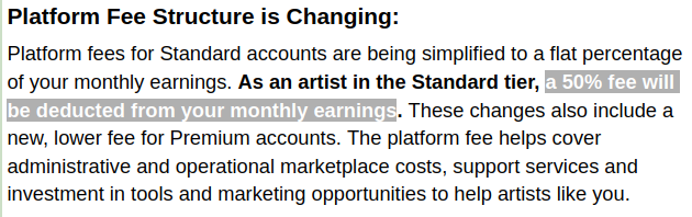 InspireMari's tweet photo. Redbubble.... are... are you okay?

A 50% fee?

FIFTY PERCENT? https://t.co/lMMCD5rreH