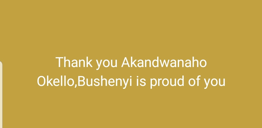 Allan Okello your future has been secured....