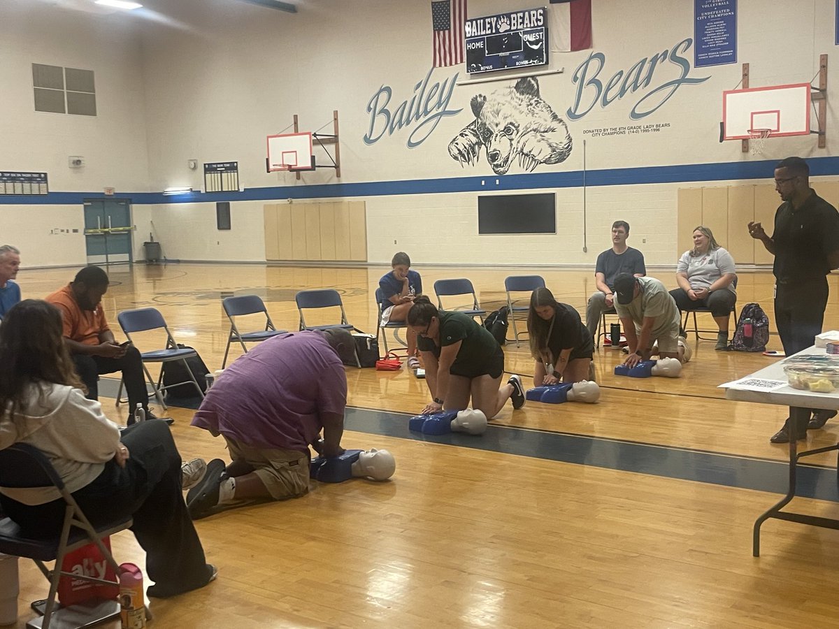Bailey Staff and Cheerleaders have been preparing to kick off a new school year #AISDTogether #WeAreBailey