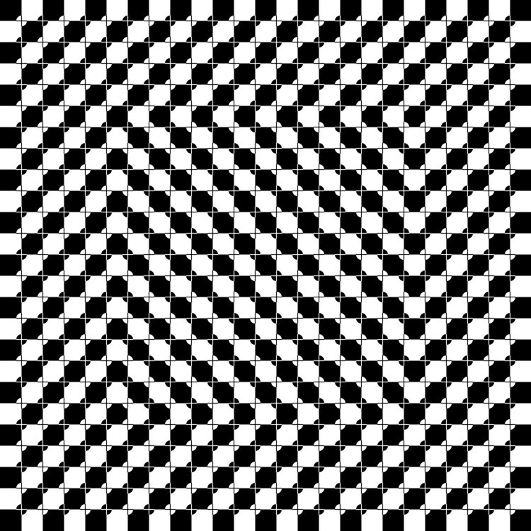Vertical or horizontal gray lines appear to tilt.