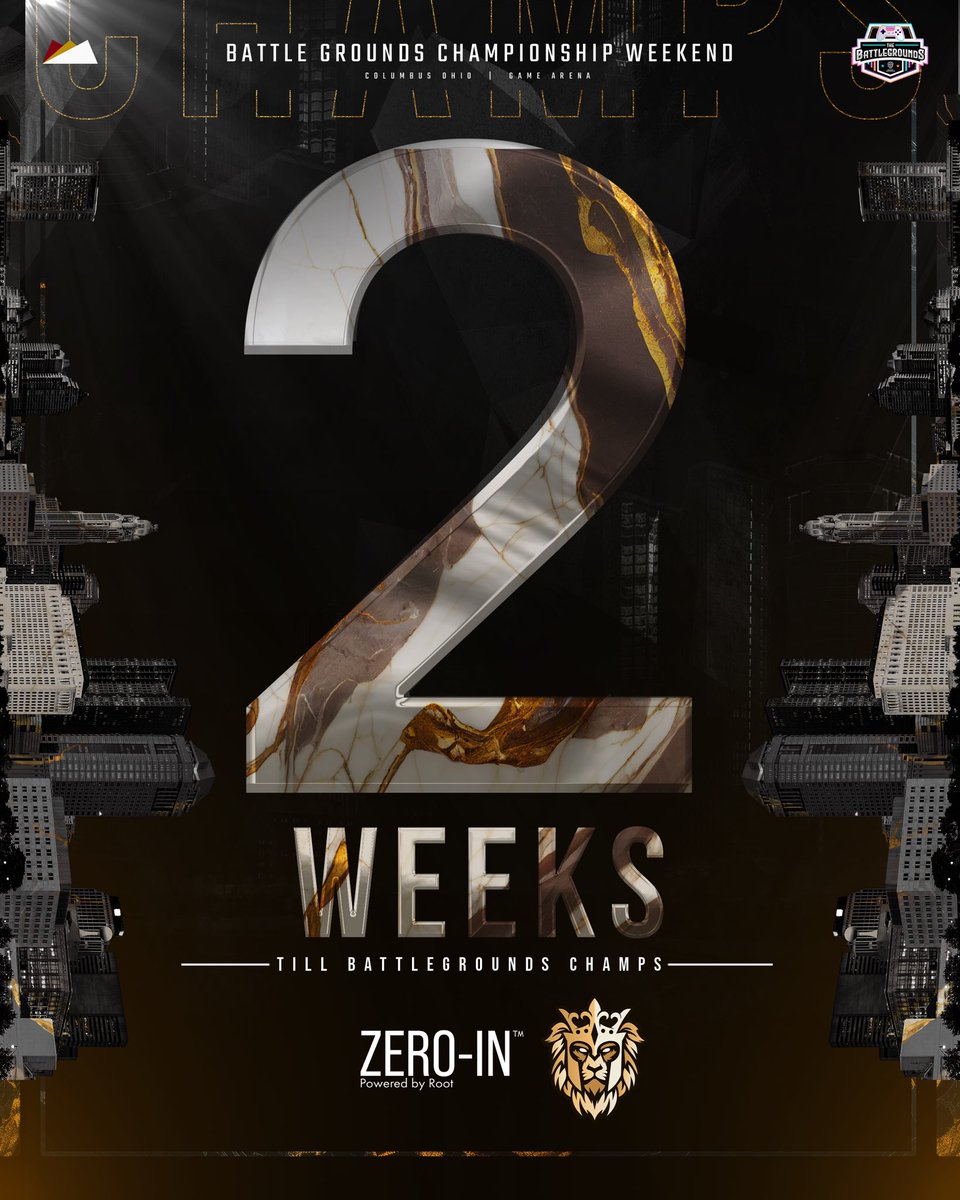 The Premier Circuit (@tpcircuit) on Twitter photo Two weeks.
Thatβs all that stands between now and the ultimate showdown in Columbus.
<a href="/rally_esports/">Rally Esports</a> Battleground Champs is coming. π
Presented by: <a href="/ZeroInROOT/">Zero-In</a>
Powered by: <a href="/Audeze/">Audeze</a>, <a href="/14KResonance/">14K Resonance</a>, <a href="/SMPCOD/">Self Made Players COD</a>, <a href="/DemonWorkshop/">DemonWorkshop</a>, <a href="/Colterious/">Colterious</a>, <a href="/ink3dStudio/">Ink3D Studio</a>, <a href="/HighTideHub/">High Tide</a> Two weeks.
Thatβs all that stands between now and the ultimate showdown in Columbus.
<a href="/rally_esports/">Rally Esports</a> Battleground Champs is coming. π
Presented by: <a href="/ZeroInROOT/">Zero-In</a>
Powered by: <a href="/Audeze/">Audeze</a>, <a href="/14KResonance/">14K Resonance</a>, <a href="/SMPCOD/">Self Made Players COD</a>, <a href="/DemonWorkshop/">DemonWorkshop</a>, <a href="/Colterious/">Colterious</a>, <a href="/ink3dStudio/">Ink3D Studio</a>, <a href="/HighTideHub/">High Tide</a>