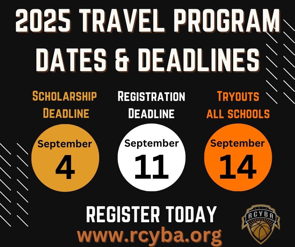 RCYBAMN's tweet photo. 2025-2026 TRAVEL PROGRAM INFO: We are just about a month away from travel program deadlines and tryouts! Please refer to the following RCYBA web pages for more info:
Scholarship Opportunities: https://t.co/n1NBll1YWY
Registration Info/Link: https://t.co/348qJYQp26 https://t.co/gP17ZntBLl