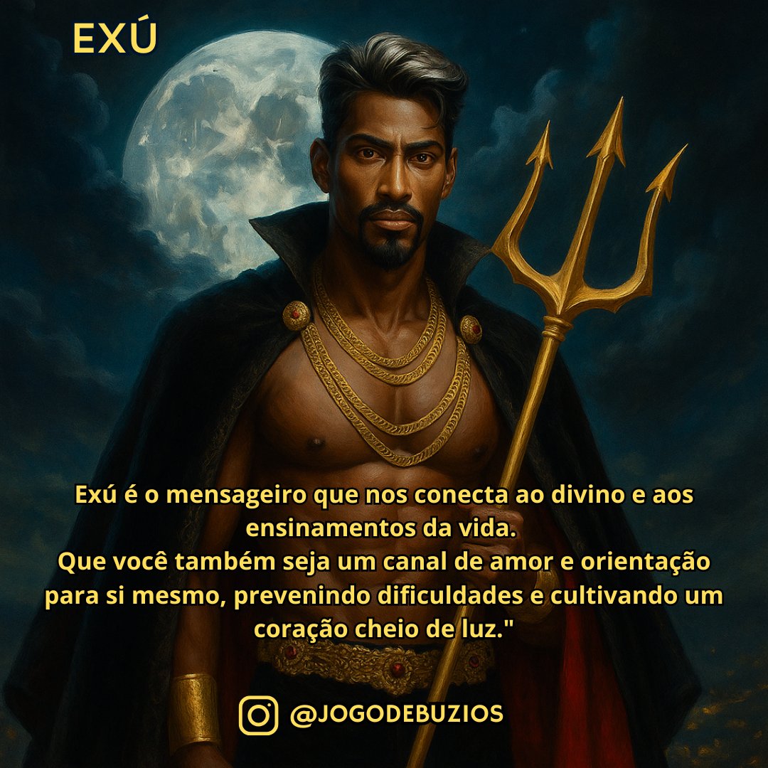 candomble's tweet image. "Exú é o mensageiro que nos conecta ao divino e aos ensinamentos da vida. Que você também seja um canal de amor e orientação para si mesmo, prevenindo dificuldades e cultivando um coração cheio de luz."
#Babalorixa #Babalorixaricardodeoxossi #Jogodebuzios #Candomblé #Umbanda