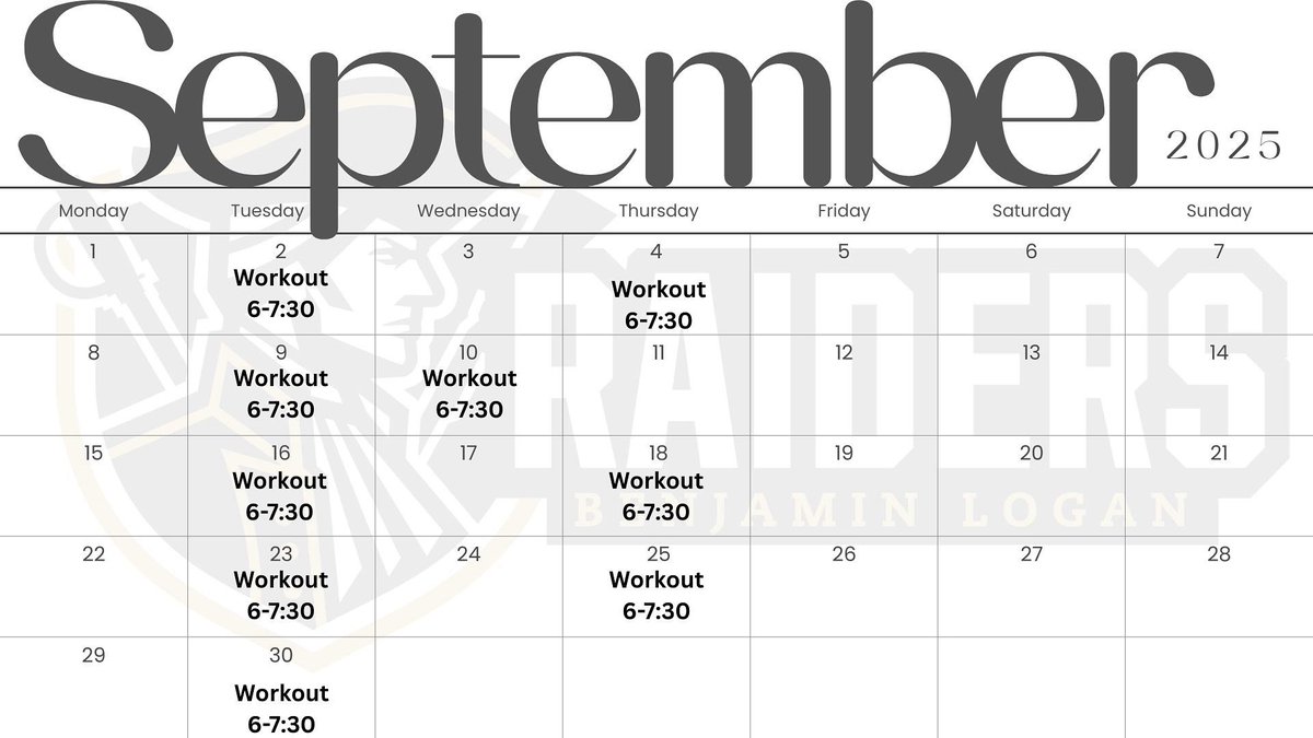 Ben Logan Raiders Baseball (@benloganbb) on Twitter photo Fall workouts are approaching! All players not involved in a fall sport are able to come ⚔️ Fall workouts are approaching! All players not involved in a fall sport are able to come ⚔️