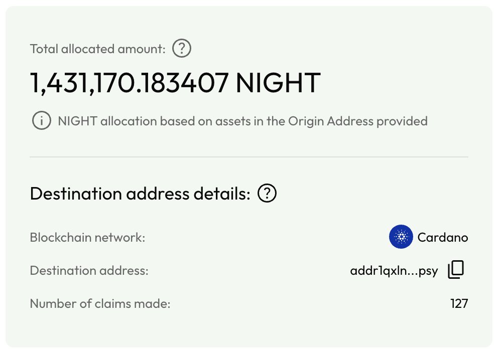 ✅ Update: Midnight claim was successful for all 127 eligible pools, with a total of 1,431,170 $NIGHT claimed. 

A DAO vote will follow to decide on the future of these tokens 🗳️ Soon.