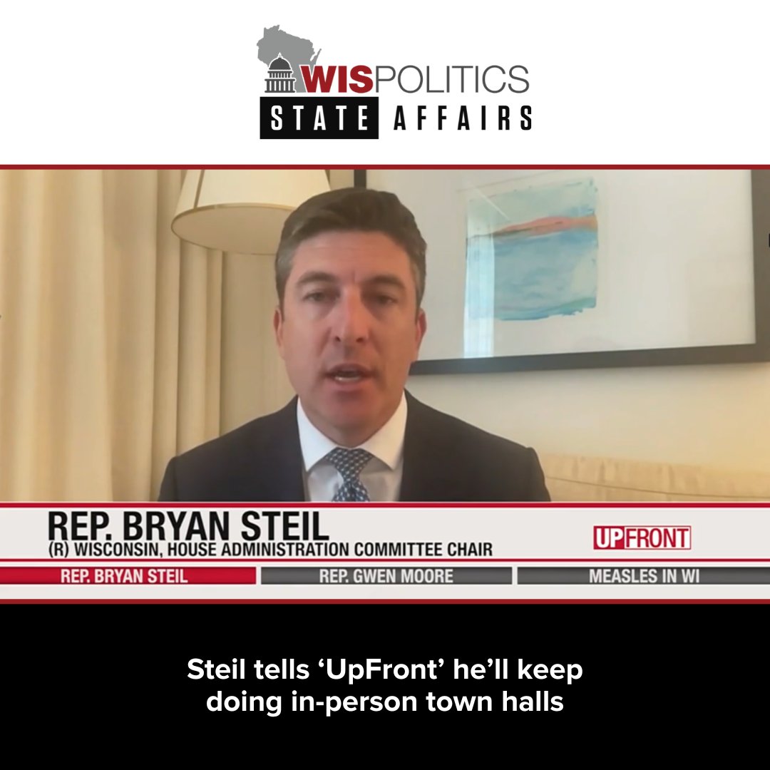 WisPolitics's tweet image. [1/3] “Yeah, I think being in-person and dialoguing is actually a really important part of the job,” @RepBryanSteil told @WISN12News' #UPFRONT, produced in partnership with @WisPolitics. "I won’t be deterred by a small number of activists protesting."
wispolitics.com/2025/388339/