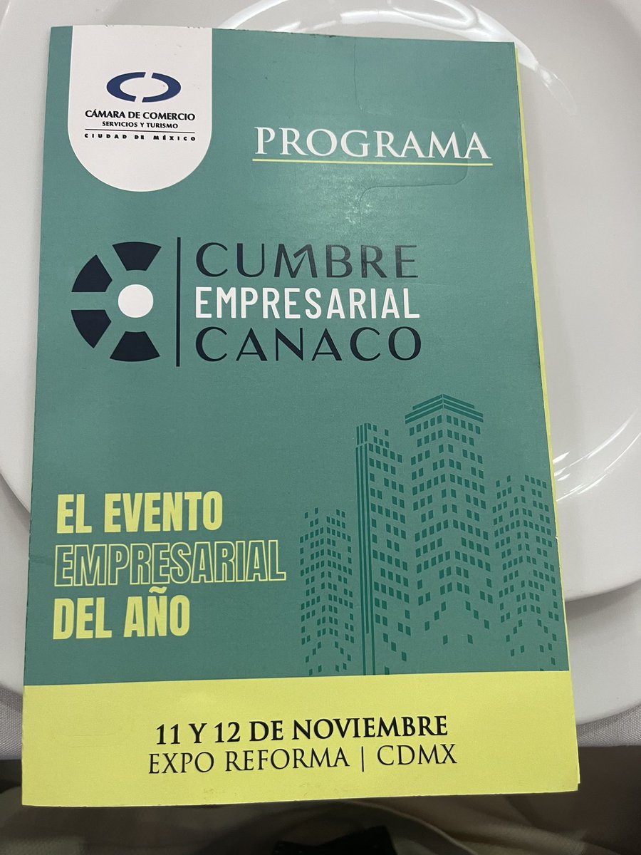 Cumbre Empresarial Canaco 
11 y 12 de Noviembre 
<a href="/CANACOMexico/">CanacoCDMX</a> 👌✅✅✅