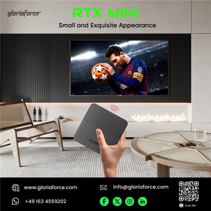 Gloriaforce12's tweet image. 📦 Small in Size, Big on Performance!
Meet the Gloriaforce RTX Mini – Best Selling in Germany 🇩🇪
🎬 4K Streaming | HDR10+ | Compact &amp;amp; Fast
✅ Space-Saving Design
👉 Buy Now: gloriaforce.com/product/gloria…
#GloriaforceRTXMini #4KStreaming #HDR10Plus #AndroidTVBox