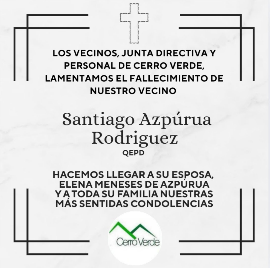Nuestro abrazo solidario a nuestros vecinos Azpúrua Meneses en estos momentos.