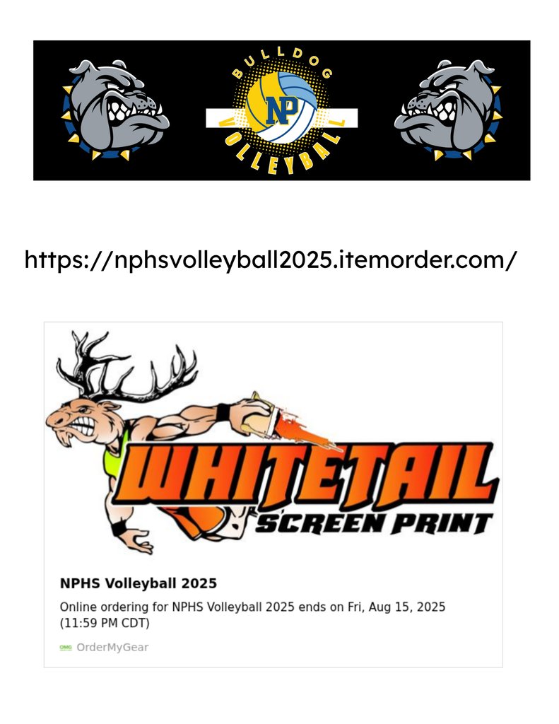 Volleyball apparel team store!!
nphsvolleyball2025.itemorder.com