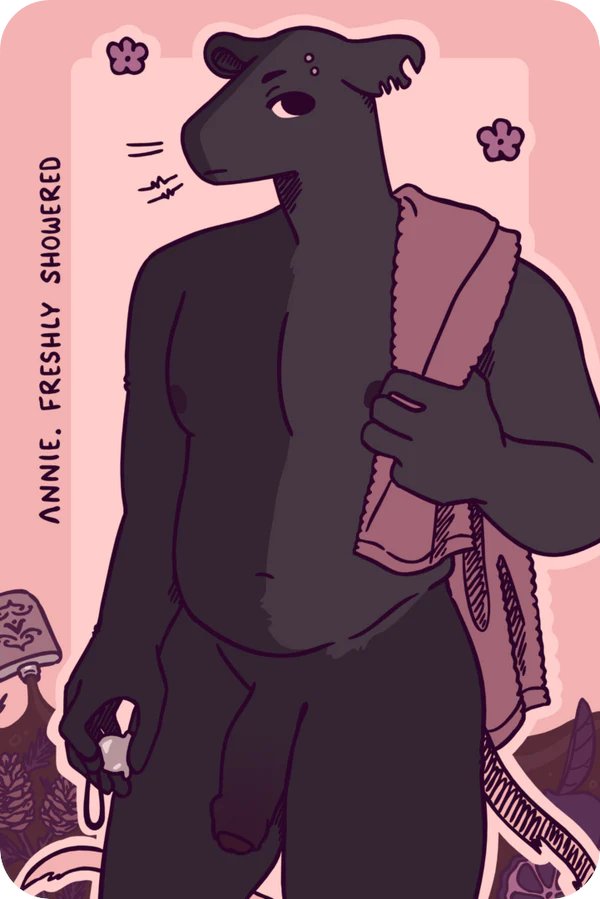 Don't let his feminine name fool you, Annie's scent is rugged, outdoorsy, and undeniably masculine. This sensual blend of cedar, pine, honeyed bourbon, and clean musk is inviting and enticing. Art by <a href="/BeetleRatedR/">beetlerat</a> huffaromas.com/products/annie…