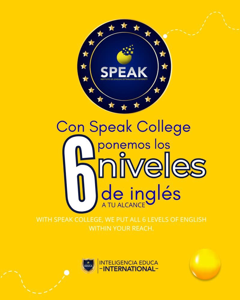 Educa_DotCom's tweet photo. 🎓 ¡Alcanza tu meta de hablar #inglés con #SpeakCollege!
Con nuestro programa completo, ponemos los 6 niveles de inglés al alcance de tu mano.
🌍 Aprende, mejora y domina el #idioma con una metodología internacional.
👇🏼Informes:

https://t.co/dTpTEGrRhu https://t.co/ODlseINT9Z