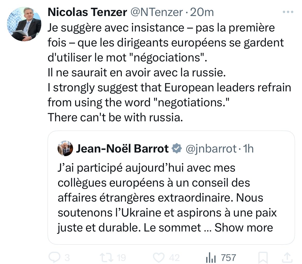 marvel_gama's tweet photo. Le lobby de la guerre et de l’armement donne ses instructions
#NicolasTenzer #Warmonger https://t.co/Ek7uxMYQMY