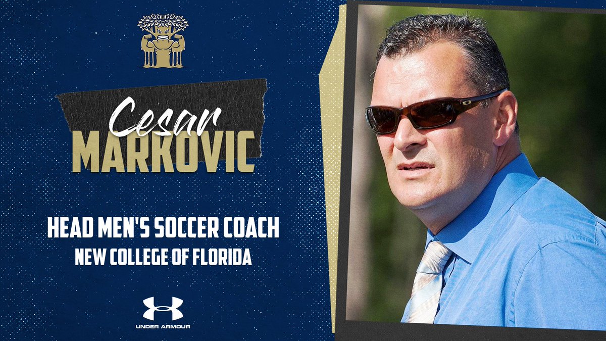 Please help us welcome, Cesar Markovic as the second head coach in <a href="/NCFBanyansmsoc/">NCF Men’s Soccer</a> history!

Markovic brings over 200 career head coaching wins to Sarasota. 🌴⚽️

Press Release 👇

gomightybanyans.com/news/2025/8/11…

#GoMightyBanyans #SoccerintheSun