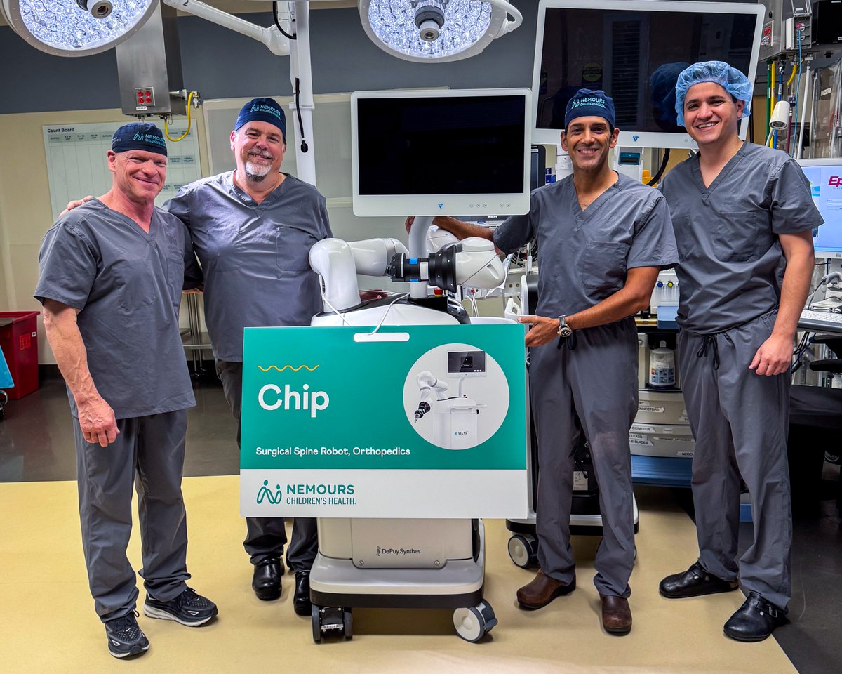🏆 The winner is... Chip! 🏆 We're excited to announce that "Chip" took the top spot in our naming competition! Thanks to all who participated and helped us choose a name for our new surgical spine robot. We're excited to see Chip make a difference!