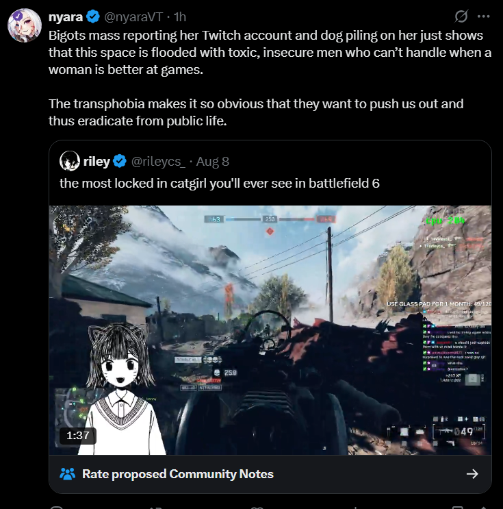 'If you hate video game cheaters, you're transphobic'🤣