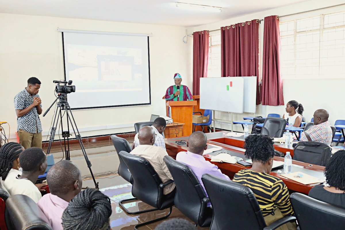 KyambogoHistory's tweet photo. Today we hosted renowned historian Prof. Toyin Falola for the first Kyambogo History Seminar Series lecture of the semester.

Topic: The Limitations of Western Education in Africa. 

Powerful insights. Engaged audience. Big conversations for Africa’s future. https://t.co/mAosiKV074