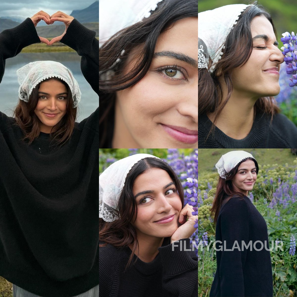 FilmyGlamour's tweet image. Wamiqa Gabbi Looks Like A Dream In A Field Of Purple Lupines!

White Headscarf, Cozy Sweater, And Pure Fairytale Charm 💜✨

#WamiqaGabbi #FairytaleVibes #BollywoodFashion #DreamyLook