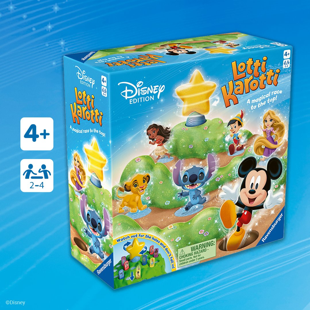 RavensburgerNA's tweet photo. โจ๐ฐ Turn a quiet afternoon into a Disney adventure with giggles & surprises!
Race to the magical star at the top of the hill to make a wish! Easy to learn & quick to play!
๐Shop Now: https://t.co/bi3vICyeD6
#FamilyGameTime #LottiKarotti #GameAfternoon https://t.co/ljKzMZ6GQq
