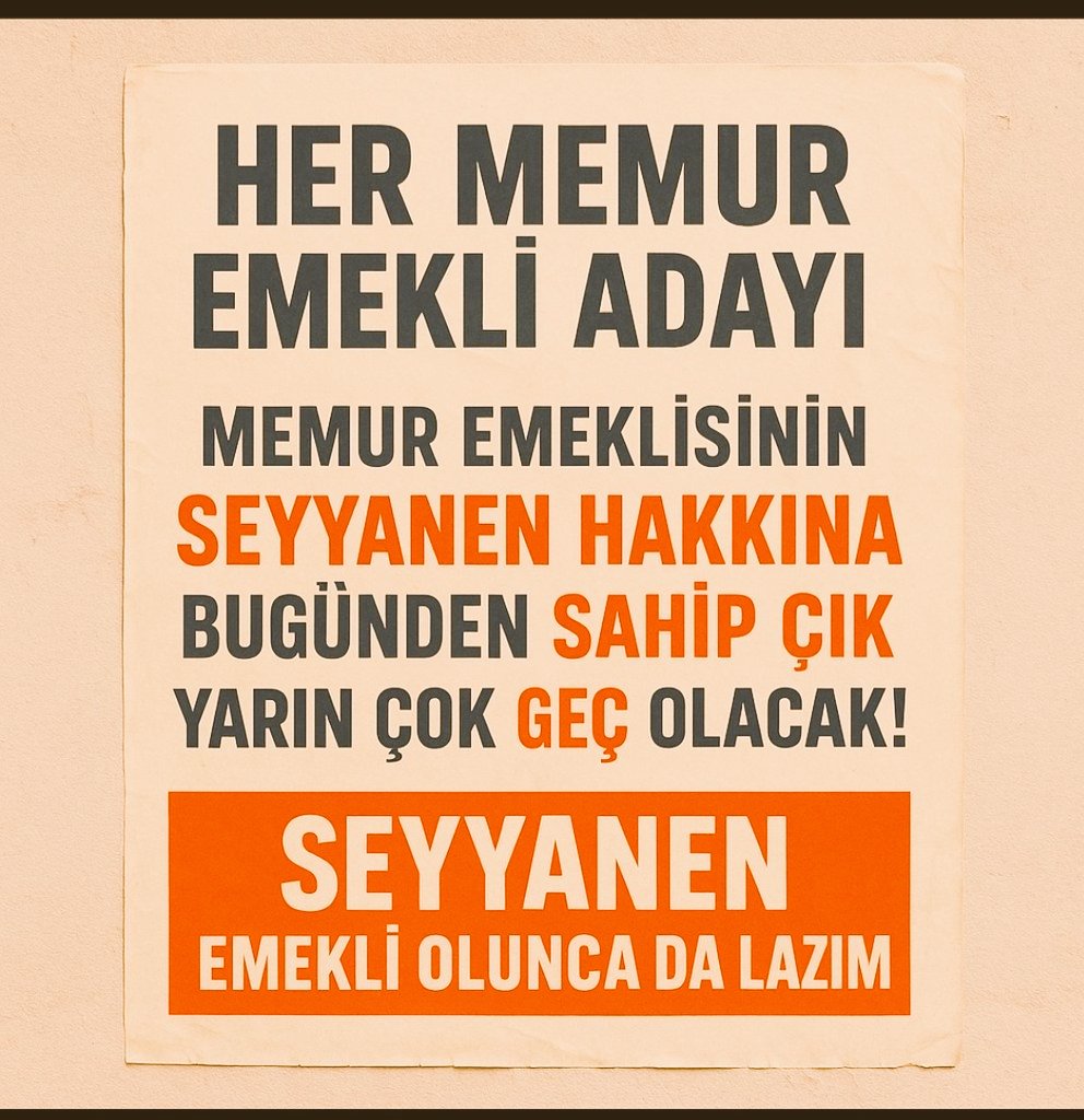 gulmez_gul31294's tweet photo. Sanmayın ki hep Memur kalacaksınız
#EmekliMemur olduğunuzda AÇLIK VE SEFALETİ TADACAKSINIZ‼️
Memur a yapılan Seyyanen İlave Ödeme kök maaşlara yansıtılsın
#MemurEmeklisineAdalet sağlansın‼️
@MemurSenKonf 
@_aliyalcin_ 
@Kamu_Sen 
@OnderKahveci 
@isikhanvedat 
@Akparti 
@iletisim https://t.co/sQv2Ov7QRR
