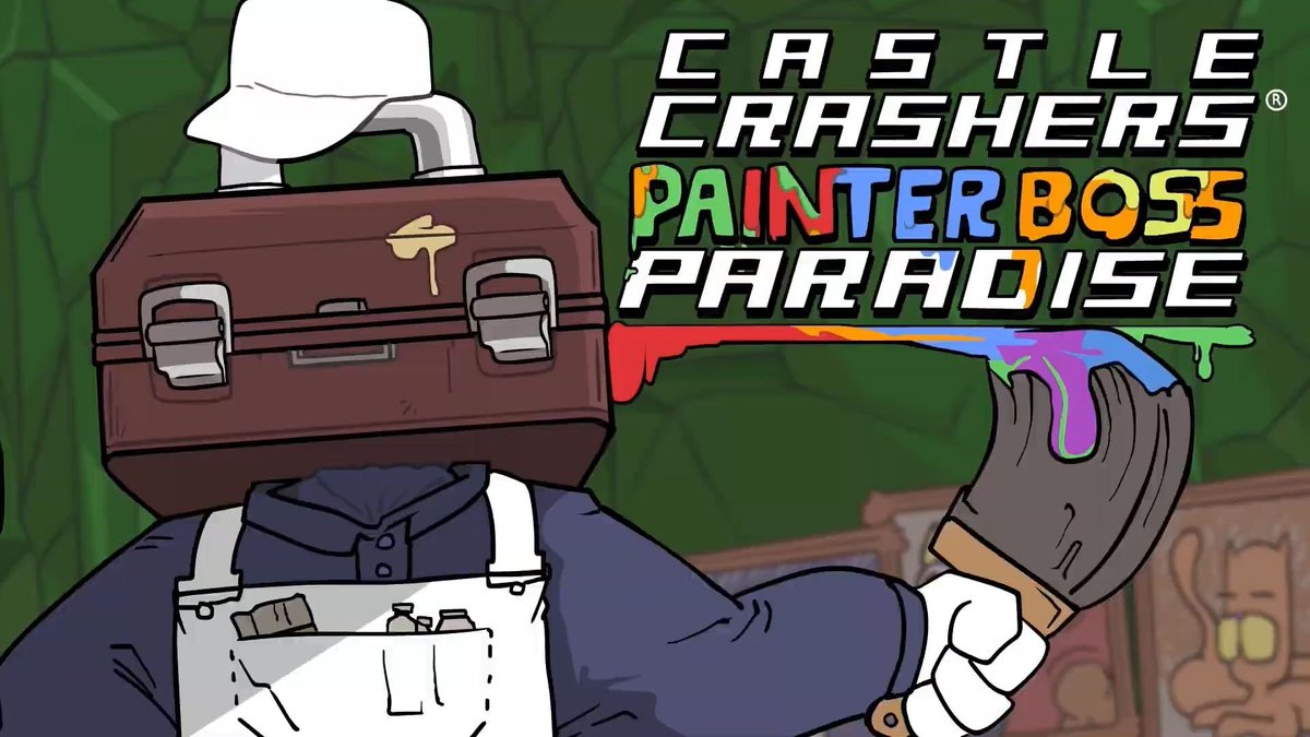 AspiringUGames's tweet photo. Congratulations
@thebehemoth
on releasing the Painter Boss Paradise DLC for #castlecrashers!🖌️🎨 

As always, we such had an excellent time working with you all!🦄

Check out the DLC here: https://t.co/uHdflPjyoX 
As well as AUG's involvement here: https://t.co/8nUVmVPVVj https://t.co/NruHBywWMu
