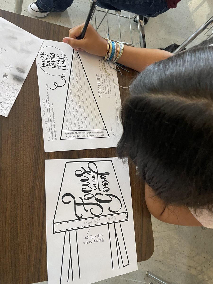 MsNavarro0's tweet photo. We hit the ground running with some writing. We will hang them up around our classroom! #Unstoppable #JMS #SeventhELA #HappyFirstDay https://t.co/8Gx8doY0Oz