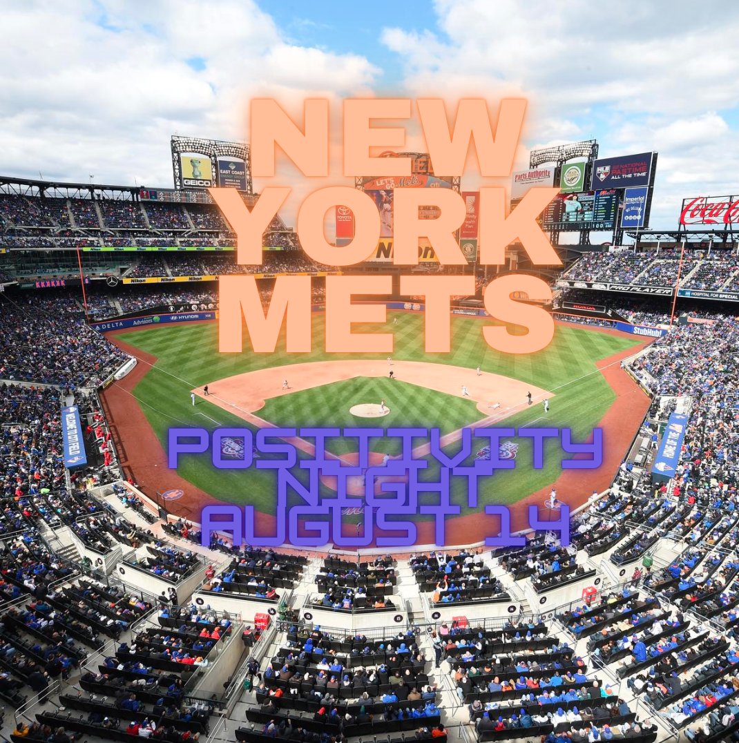 JaredYoungSZN's tweet photo. If you are going to be at the New York Mets game on August 14th, LISTEN UP! I am calling for a Mets positivity night. We are facing the Braves and Bryce Elder, lets try to bring this team back with positive energy! Please people repost, like, quote, anything to get the word out. https://t.co/Tv6Tyg9Bnt