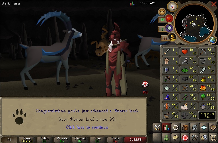 first 99 on the hardcore skiller 🐾