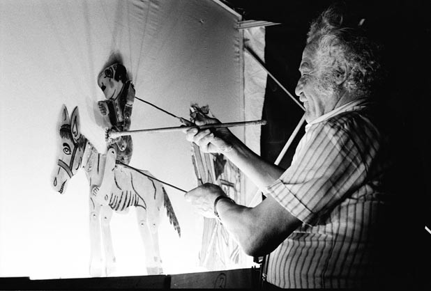 DurrellSociety's tweet image. All Greece is in this scene. On this little dazzling screen you have the whole laic mystery of Greece.

— Lawrence Durrell

Eugenios Spatharis (1924-2009), Master Artist of Karaghiozis