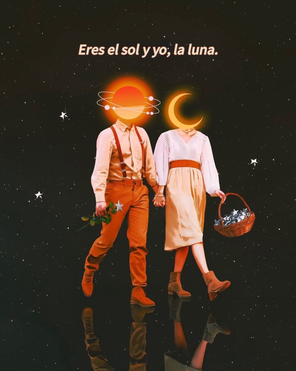 Eres el sol y yo, la luna. ❤️