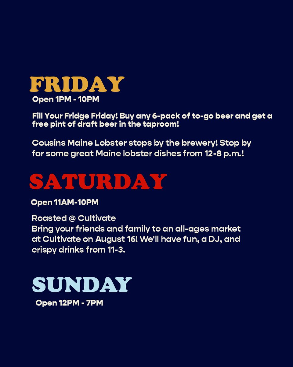 This week is a great week for a great beer! Come see us this week in the Taproom.