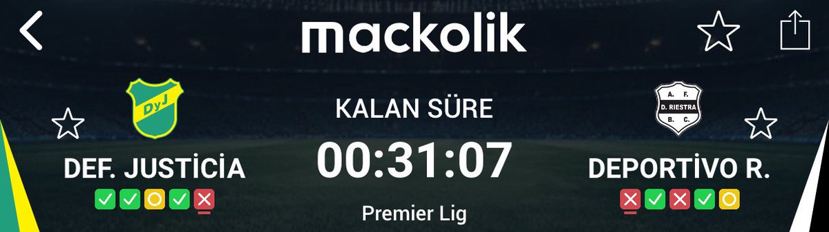Def. Justicia - Deportivo R. 

Maçına ilkyarı 3 skor gelsin mi? 📤

50 beğeni ye sizlerle 🎊