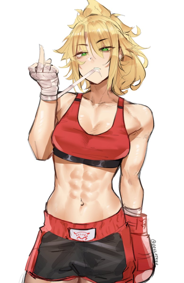 Mordred ready to fight from Mordredtober