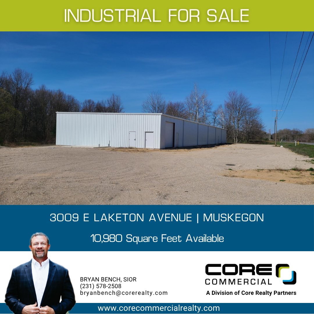 Zoned GI - General Industrial, built in 2022. Fully enclosed steel building with 14' ceilings in cannabis-approved Muskegon Township. Customize it to your needs! Interested? Reach out! ow.ly/G2Pj50WE9Lm