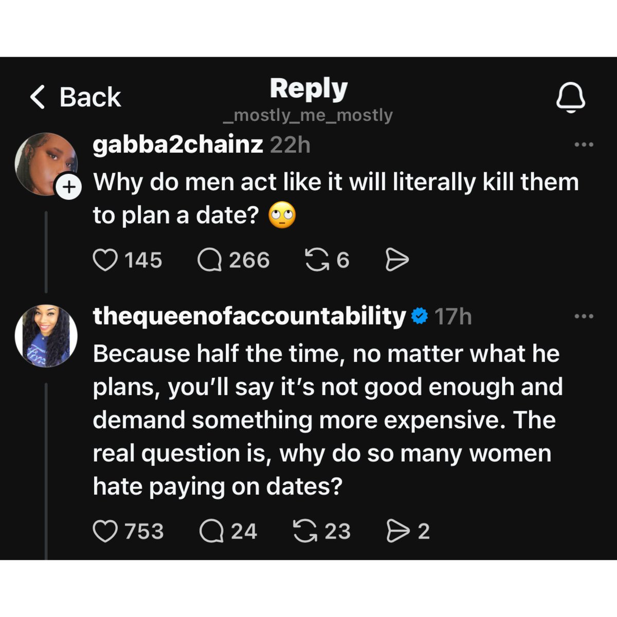 Men are listening ladies.