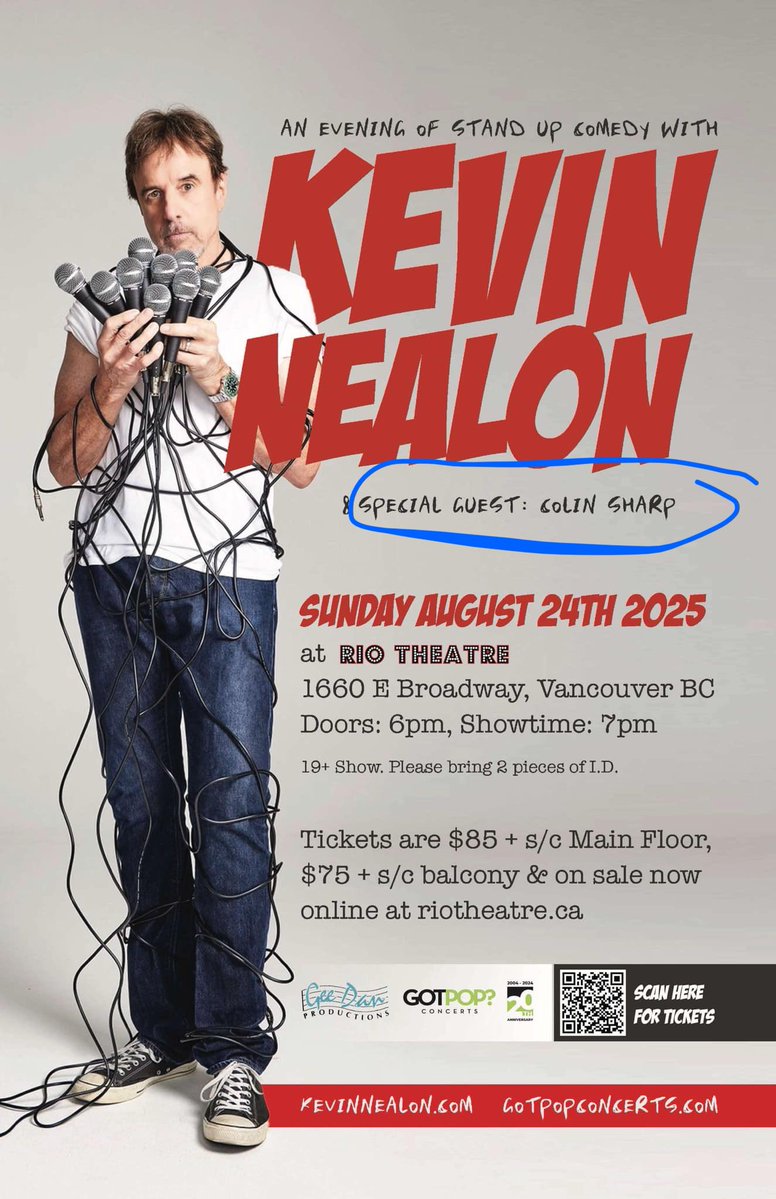 Colin Sharp (@colin_sharp) on Twitter photo I’m going to “warm up the crowd” for <a href="/kevin_nealon/">Kevin Nealon</a> in a couple weeks at the good ol’ <a href="/RioTheatre/">Rio Theatre</a>. If that sounds fun, here are some tickets you can buy: riotheatretickets.ca/events/34679-k… I’m going to “warm up the crowd” for <a href="/kevin_nealon/">Kevin Nealon</a> in a couple weeks at the good ol’ <a href="/RioTheatre/">Rio Theatre</a>. If that sounds fun, here are some tickets you can buy: riotheatretickets.ca/events/34679-k…