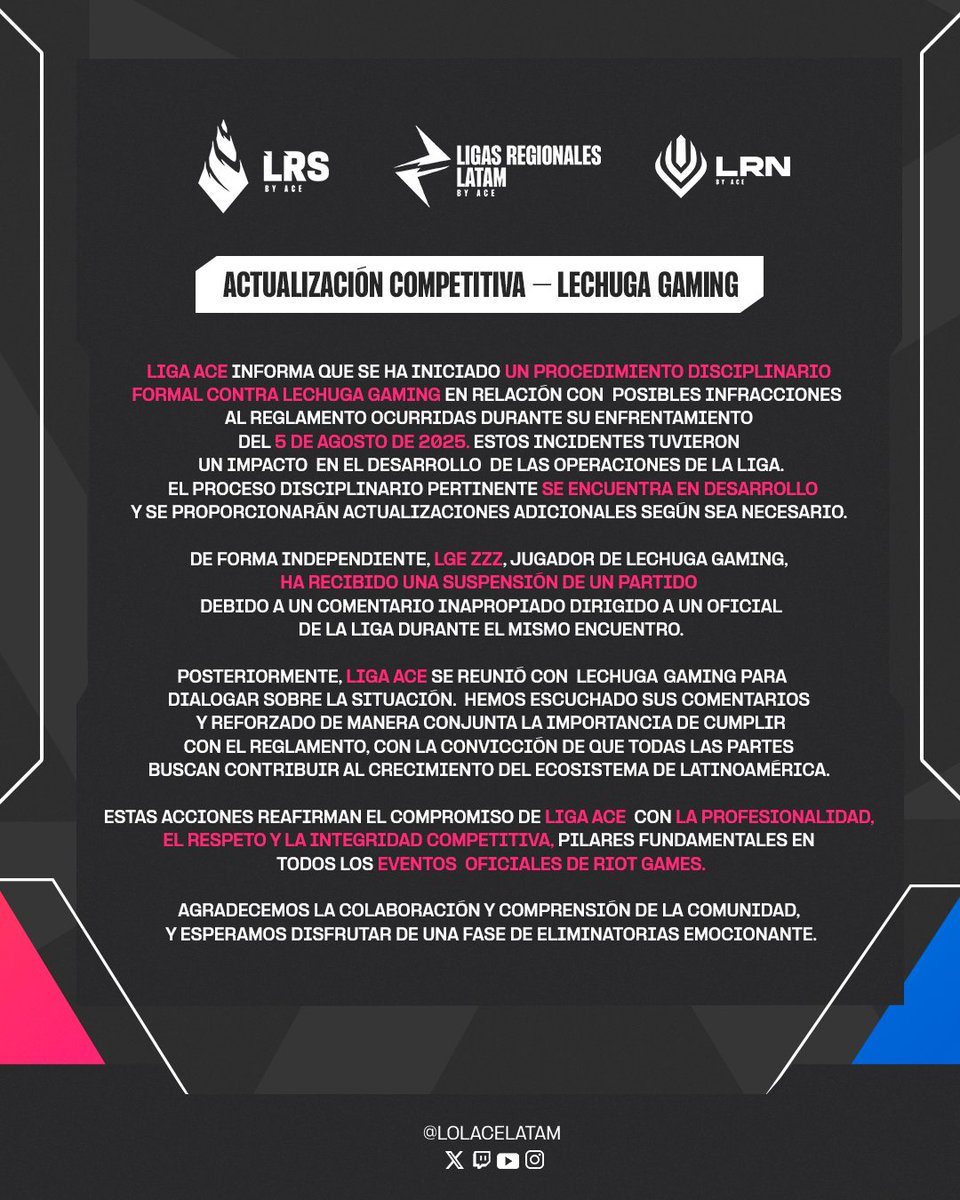 Ligas regionales LATAM x ACE tweet media