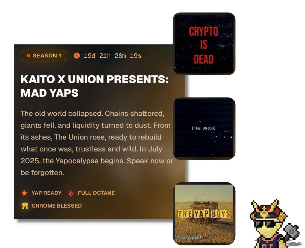 It’s almost day 20 since the <a href="/union_build/">Union</a> Mad Yap Season 1 went live.

the community initially rumored it would wrap up in 14 days but that didn’t happen.

now, many expect it to end on day 21, or at least for tomorrow’s community call to bring an update.

here’s what I think: