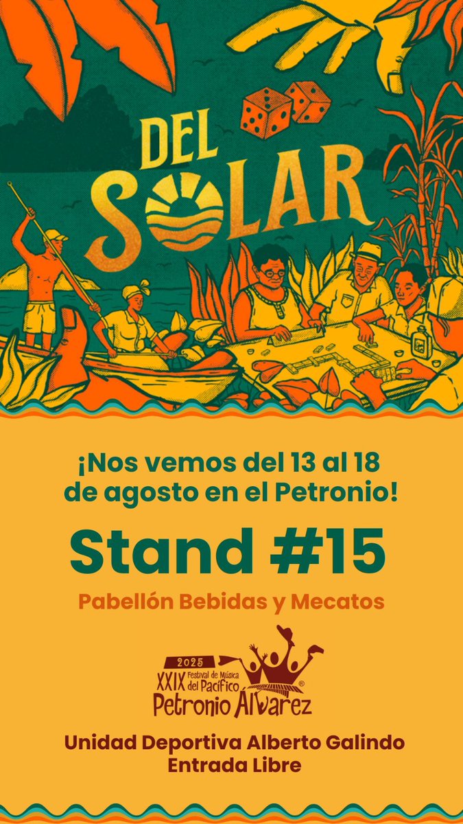 CaliSosVos's tweet photo. Este miércoles inicia el #PetronioÁlvarez.

Y el mejor Viche del #Petronio, lo encuentras en el stand #15, #VicheDelSolar.

#Cali #CaliSosVosEnPetronio https://t.co/u1aGFDNEtc
