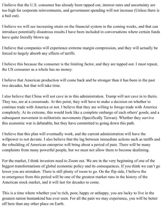 Alex_Optima's tweet image. I wrote and posted this to my LinkedIn on April 7th after liberation day. Got some things right and some things wrong: