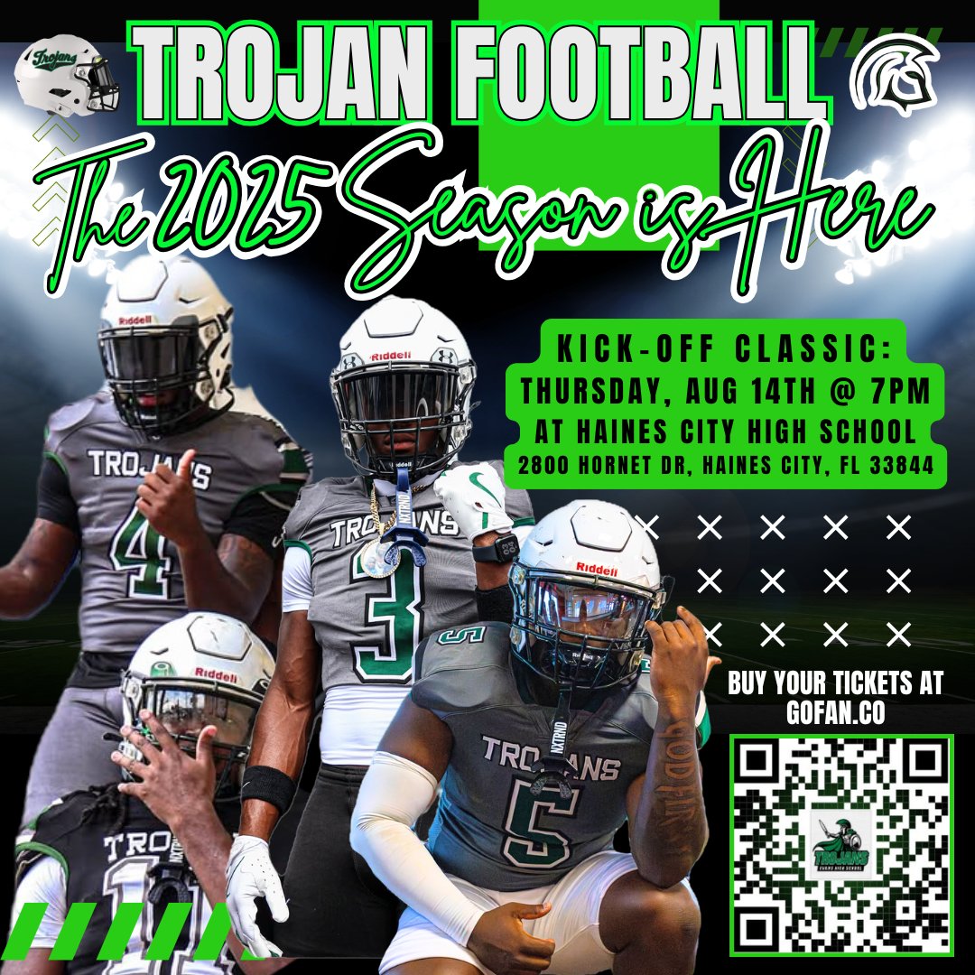 EHigh Trojans Football (@ehstrojanftbl) on Twitter photo Thursday night!!!
Get your tickets using the QR code
💪🏾😤 Thursday night!!!
Get your tickets using the QR code
💪🏾😤