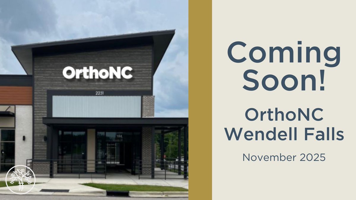 Did you hear?

Coming November 2025, OrthoNC is opening a new clinic in Wendell Falls!

🩻 Walk-in orthopaedic urgent care
💪 Physical &amp; occupational therapy
🦴 Expert orthopaedic specialists

Learn more at: orthonc.com/your-health/or…
