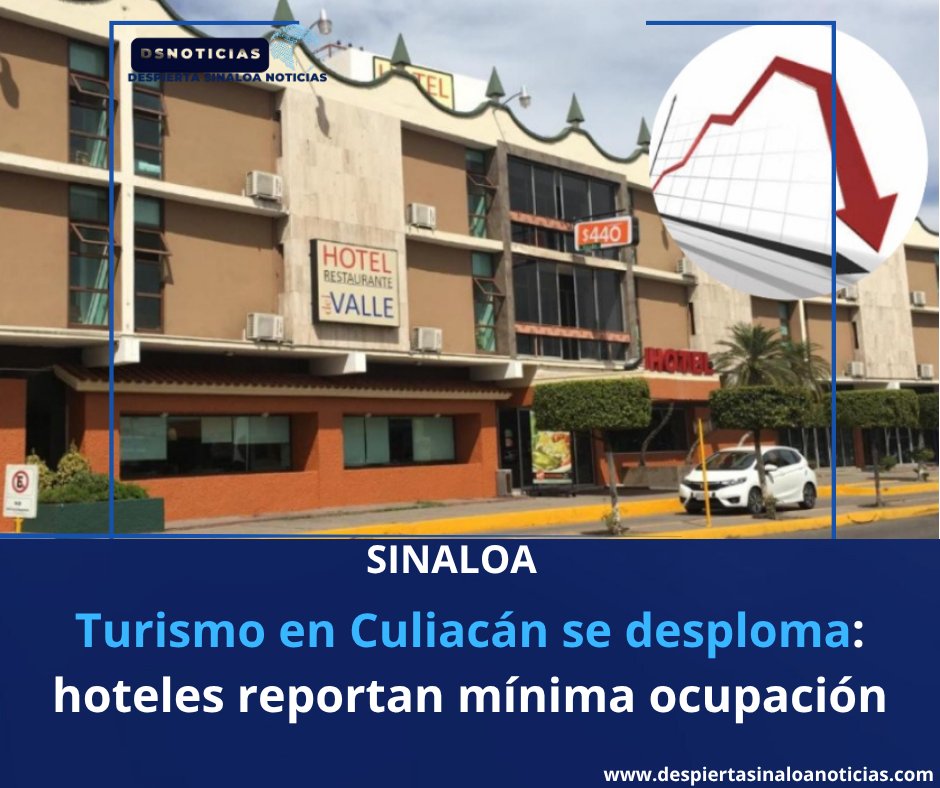 La industria hotelera organizada en Culiacán atraviesa una de sus etapas más complicadas en los últimos años, con niveles de ocupación que apenas alcanzan el 30 %, muy lejos del 50 % que se registraba en el mismo periodo del año pasado  despiertasinaloanoticias.com/turismo-en-cul…