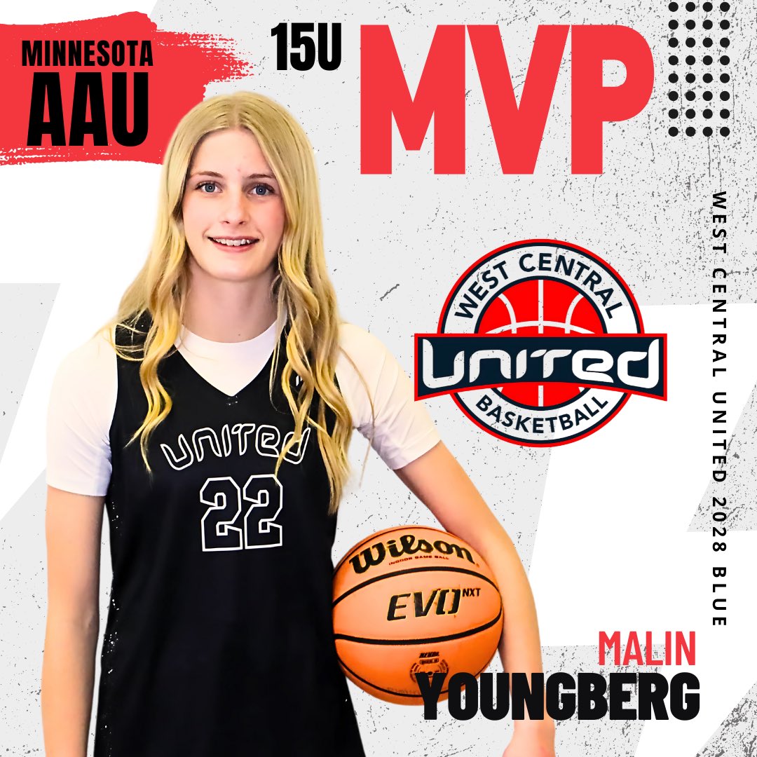 West Central United Girls (@wcugirlshoops) on Twitter photo Congratulations to our very own <a href="/MalinYoungberg/">Malin Youngberg</a> for being named by <a href="/JrAllStarMN/">Minnesota Jr. All-Star GBB</a> 2025 Minnesota AAU 15U MVP! This is such a well deserved accomplishment. Congratulations to our very own <a href="/MalinYoungberg/">Malin Youngberg</a> for being named by <a href="/JrAllStarMN/">Minnesota Jr. All-Star GBB</a> 2025 Minnesota AAU 15U MVP! This is such a well deserved accomplishment.
