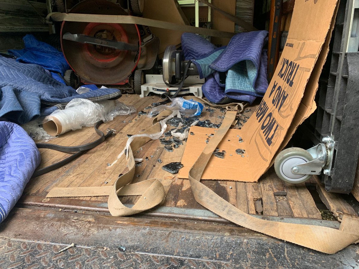 MikeLucksports's tweet photo. @TwoMenAndATruck Worst mistake of my life, hiring this careless, uncaring company. They ruined $2500 TV plus rower, TV stand. Total value $2750. They offered $70 compensation. Movers don't care, nor do managers like Dustin Garcia. I trust we all get what we deserve in the end. https://t.co/gSTg8oyryT